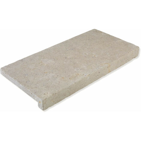 Margelle de piscine Pierre Naturelle Sinai - 60x30x3-5 cm - Bord retombée - Beige