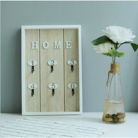 MARGUERAS 1pcs Rangement des clefs/Boite Armoire à Clés Murale -BOIS