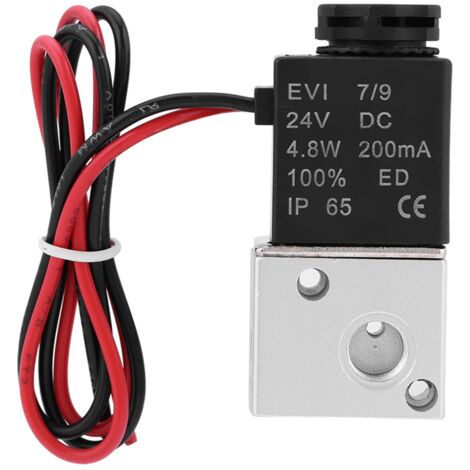 Marhynchus 12V/24V Messing-Magnetventil, langlebiges elektrisches Ventil für pneumatische Leistungssteuerung, 3V1-06 NC-Magnetventil, geeignet für elektrische Systeme [Werkstatt] (DC24V).