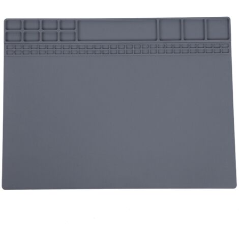 Marhynchus Hitzebeständiger magnetischer Silikon-Reparaturumhang - Werkzeug für Reparaturbegeisterte - 405x305x8mmmmmmmm (GRAU)