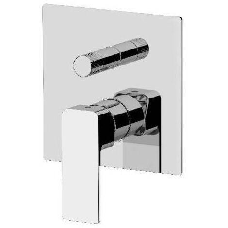 Mariani mitigeur 2 voies a' encastrer pour baignoire-douche chrome' avec plaque carre'e