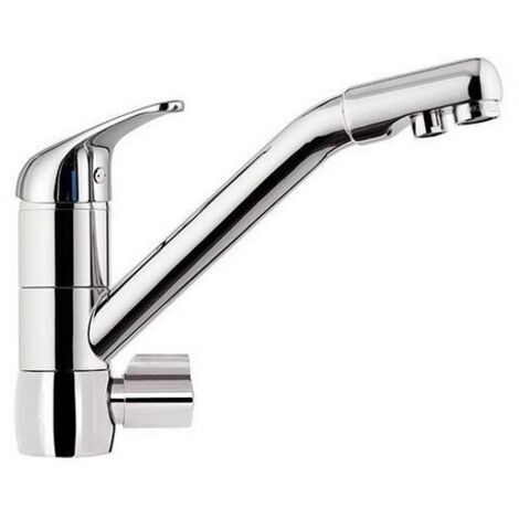 Mariani rubinetto miscelatore epic 3 vie con bocca girevole finitura cromo per lavello