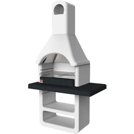 barbecue a legna o carbonella in cemento sarom fuoco "maribor" 114x64x212,5 cm