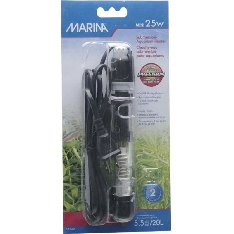 Marina Aquarienheizer ''Mini'', 25 Watt, 15 Cm Lang, Für Aquarien Bis 20 Liter