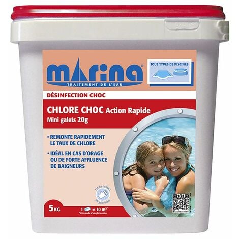 Marina Désinfection Choc - Mini-galets Chlore choc Action Rapide 5kg