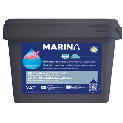 Marina Équilibre de l'eau - Galets de pH Plus à dissolution rapide 3,2kg