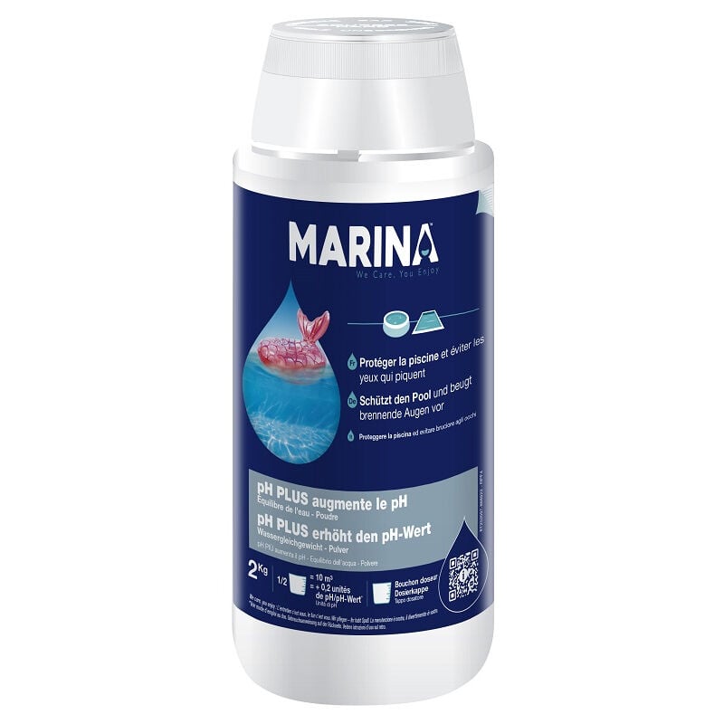 Marina - quilibre de l'eau- pH Plus en Poudre 2 kg