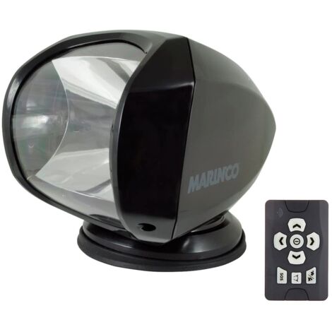 Marinco Lampe Pirate avec Télécommande 12/24V 100W Noire - Éclairage Puissant et Contrôlable