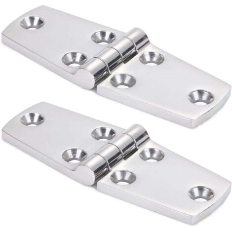 Marine Monture Charnières de Portes Acier Inoxydable Charnière inox de Bateau de Trappe Matériel À toute épreuve Charnière Marine de Bateau Plateforme Cabinet SUS316 38 mm x 102 mm 2pcs