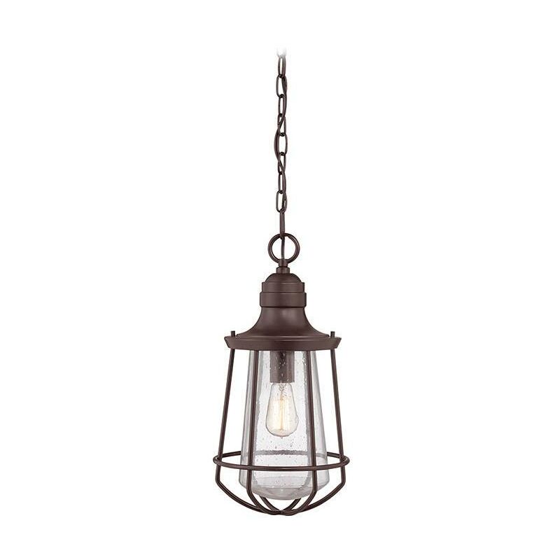 Marine - 1 Light Large Ceiling Lantern Pendant Bronze, E27 - Elstead