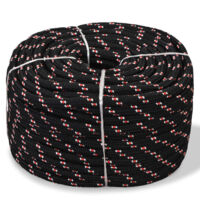 Marine Rope Polypropylene 10 mm 50 m Black