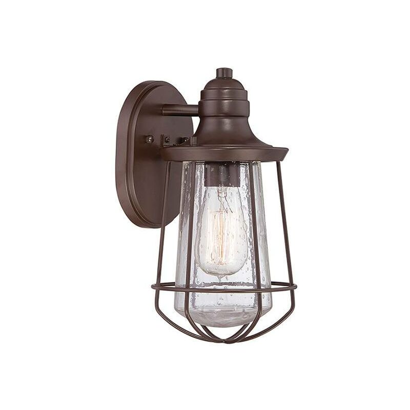 Marine - 1 Light Small Outdoor Wall Lantern Western Bronze IP44, E27 - Elstead