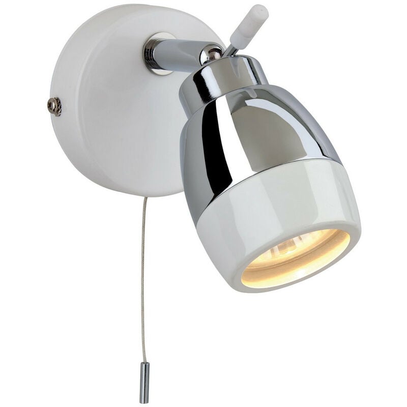 Firstlight Marine - 1 Light Single Switched Bathroom Ceiling Spotlight White, Chrome IP44, GU10