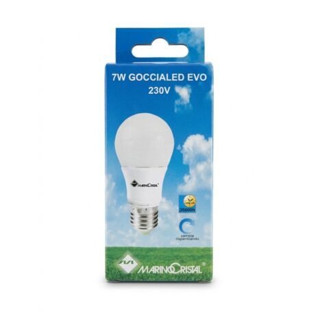 MARINOCRISTAL - Ampoule LED GOCCIALED EVO - E27 7W 500lm 3000K - Longue durée 35000h - Voir photos