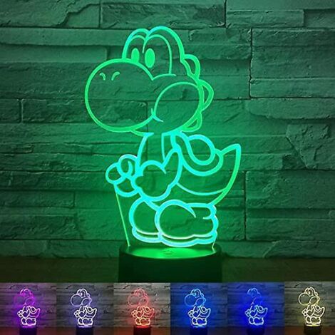 Mario 3D-Nachtlicht, Super Mario-Cartoon-Spielfigur, Acryl-Neuheit, Weihnachtsgeschenk, Kinderzimmerdekoration