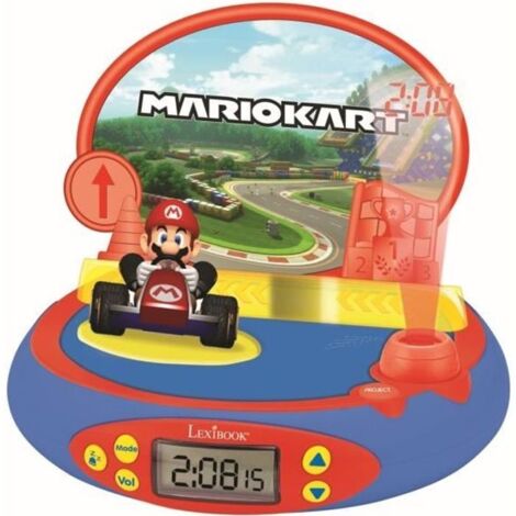 MARIO KART – Projektor-Wecker mit Nintendo-Videospiel-Sounds – LEXIBOOK