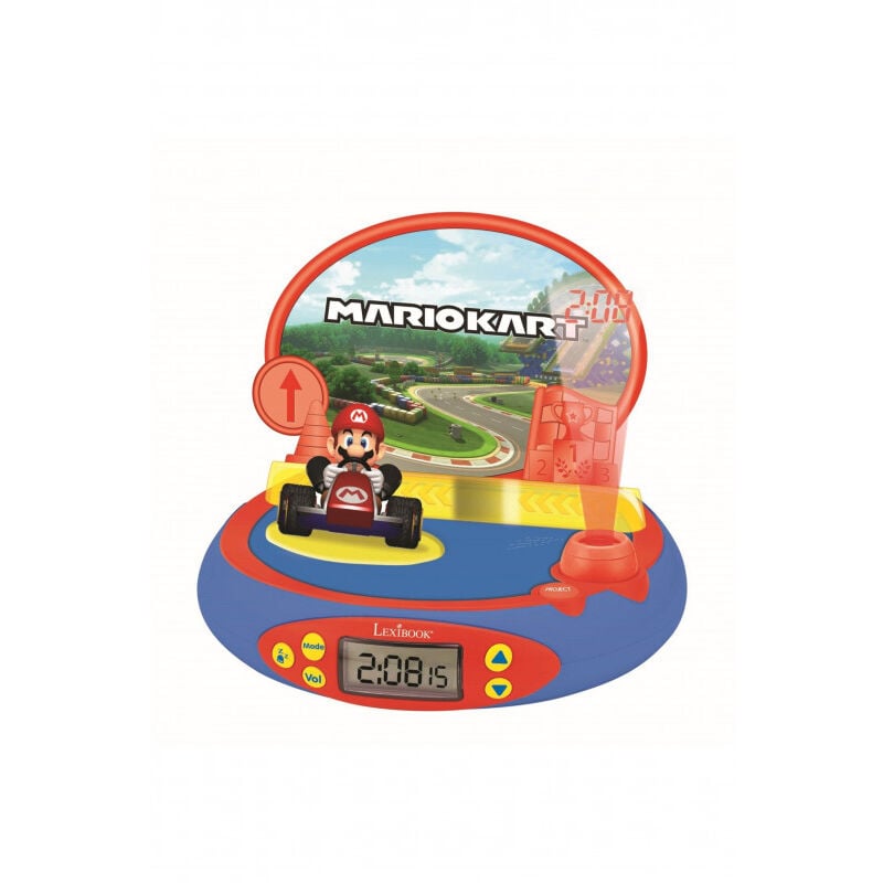 Les Tendances - Réveil projecteur Lexibook Mario Kart 3D avec sons du jeu vidéo