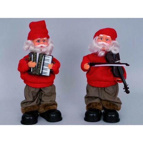 Marionnette Père Noël rouge h32 cm assorties 1 pcs