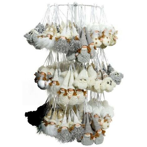 Marionnettes mixtes à suspendre Crème dim 9x4x14 cm Pièce unique