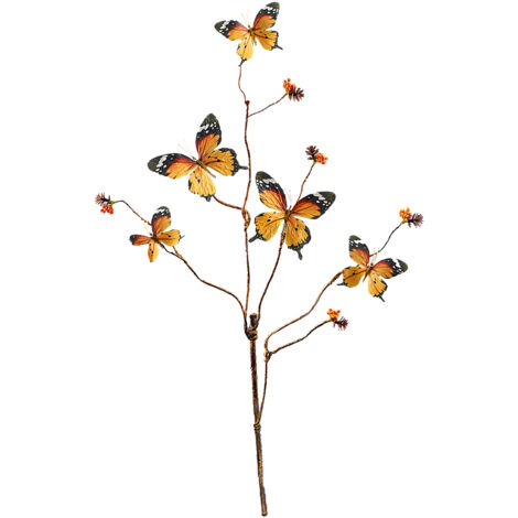 [Mariposas artificiales] Guirnalda de mariposas – Guirnalda de mariposas hecha de tela de seda + alambre de hierro, flexible y para armar uno mismo, 78 cm, para decoración del hogar/fiestas