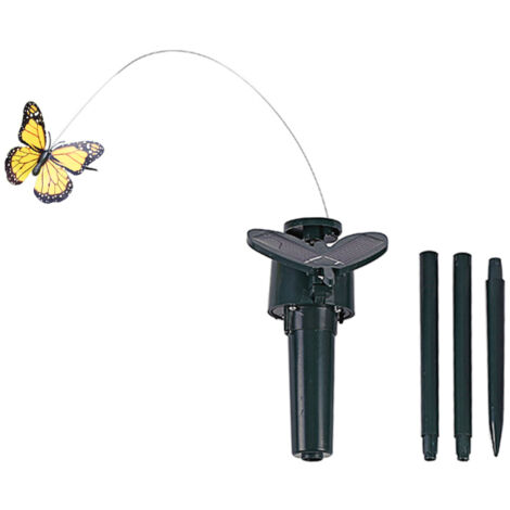 Mariposas danzantes y colibríes voladores alimentados por energía solar, decoración para el jardín.