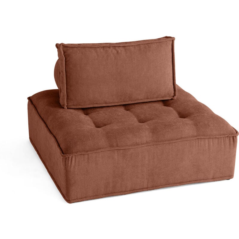 Lisa Design - Marisol - module d'assise - velours texturé - terracotta
