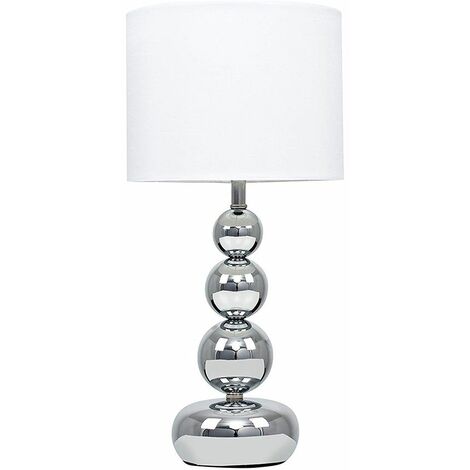 MiniSun - Modern Touch Dimmer Table Lamp Stacked Ball - White