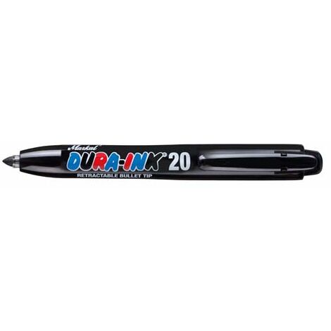 MARKAL 140096575 MARQUEUR RÉTRACTABLE NOIR DURA-INK 20x005Fx000D