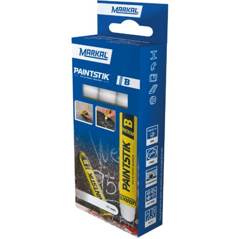Markal B Paintstik Retail Pack - Pennarelli Pittura x3 Bianco