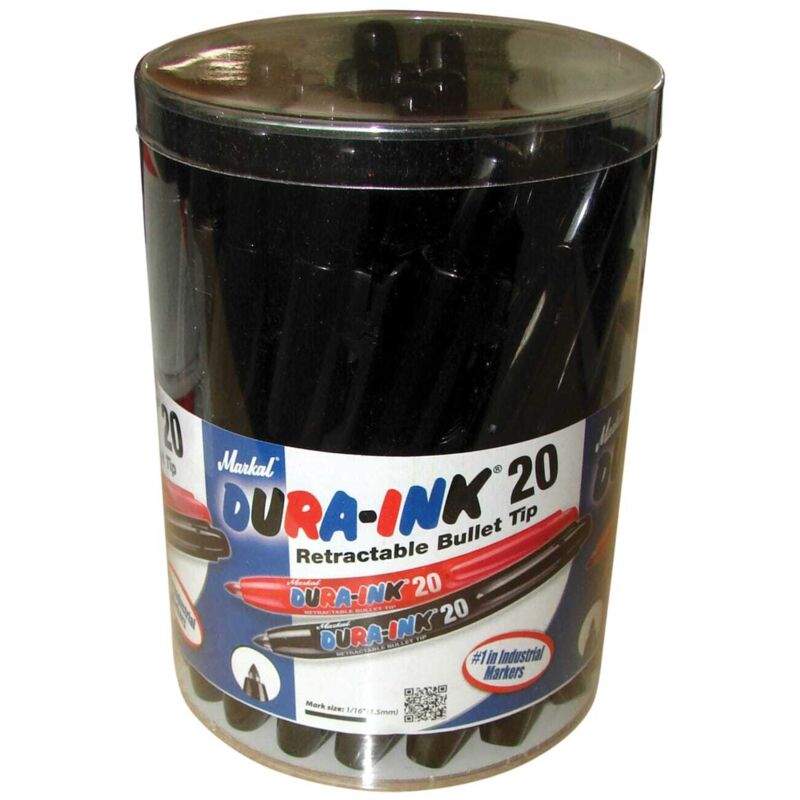 Markal Dura Ink 20 Retractable Fine Bullet Tip Permanent Marker Pen