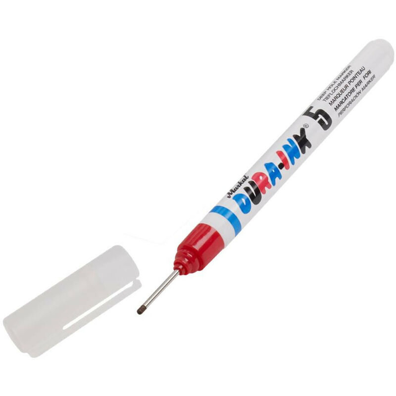 Dura-Ink 5 Extended Microtip Marker (Red) - Red - Markal