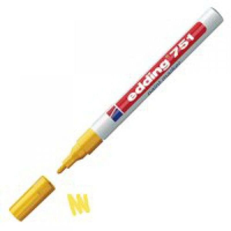 Edding 751 Paint Marker Bullet Tip 1-2mm Line Yellow (Pack 10)