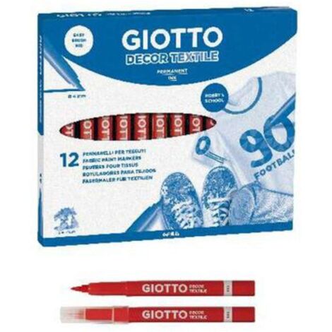 Marker Giotto Textile Rosso X12