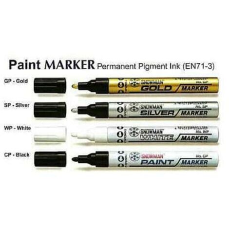 Marker Vernice Punta Fine Nero X12