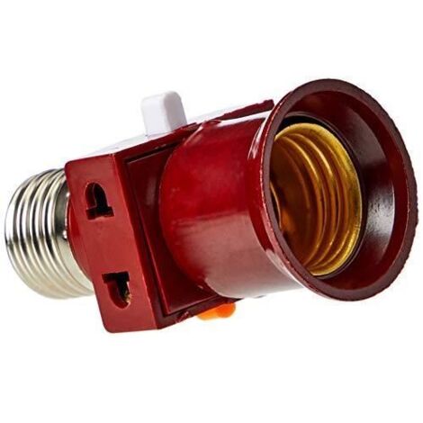 Marketkingstore Douille voleuse a vis E27 avec interrupteur 6A [Classe énergétique A]