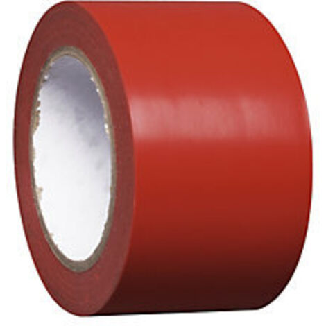 Markierband, Rolle mit 33 Meter Länge, Breite 75 mm, Farbe rot, MINDESTBESTELLMENGE 2 Rollen