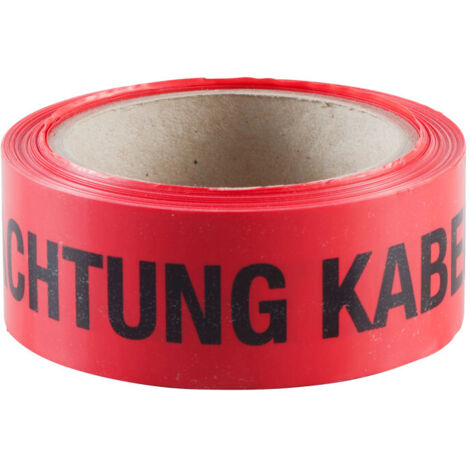 Markierungsband Achtung Kabel 25m rot