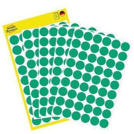 Markierungspunkt 12mm Papier grün 270 Etik./Pack.