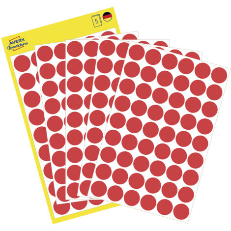 Markierungspunkt 12mm Papier rot 270 Etik./Pack.