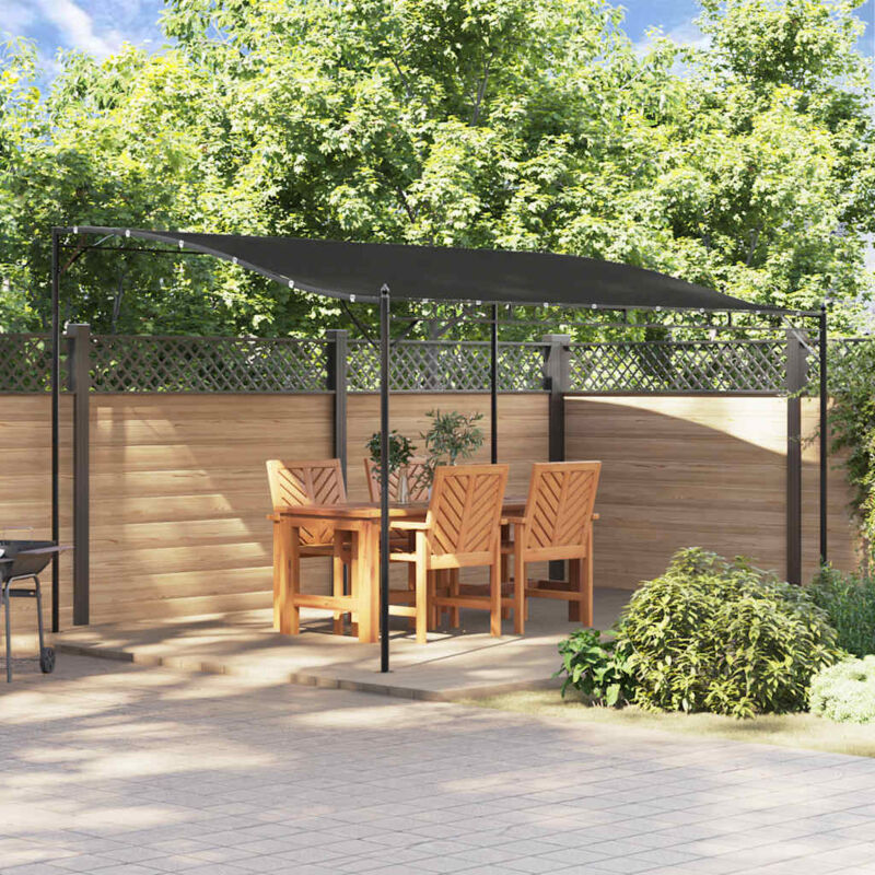 Markise Anthrazit 4x3 M 180 G/m² Stoff Und Stahl Vidaxl