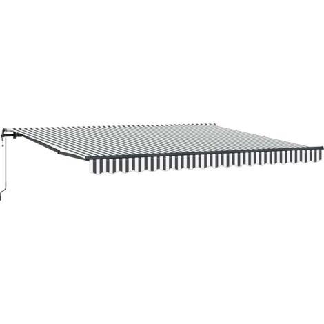 Markise Automatisch Anthrazit und Weiß 400x300 cm vidaXL