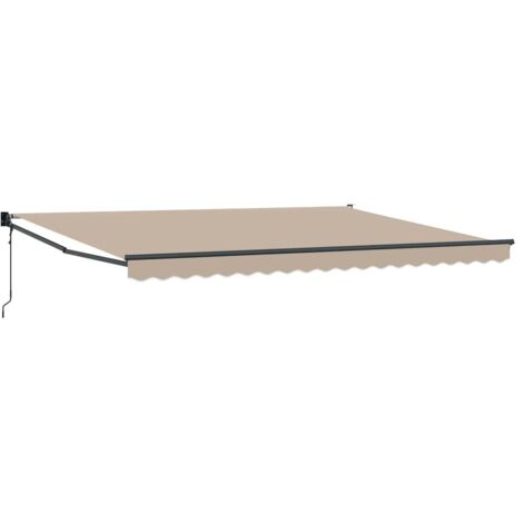Markise Beige 4,5 × 3 m Polyester und Metall vidaXL