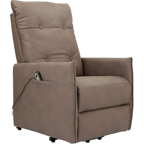 Marko-Fauteuil inclinable avec électrique et relevable en PU Cappucino