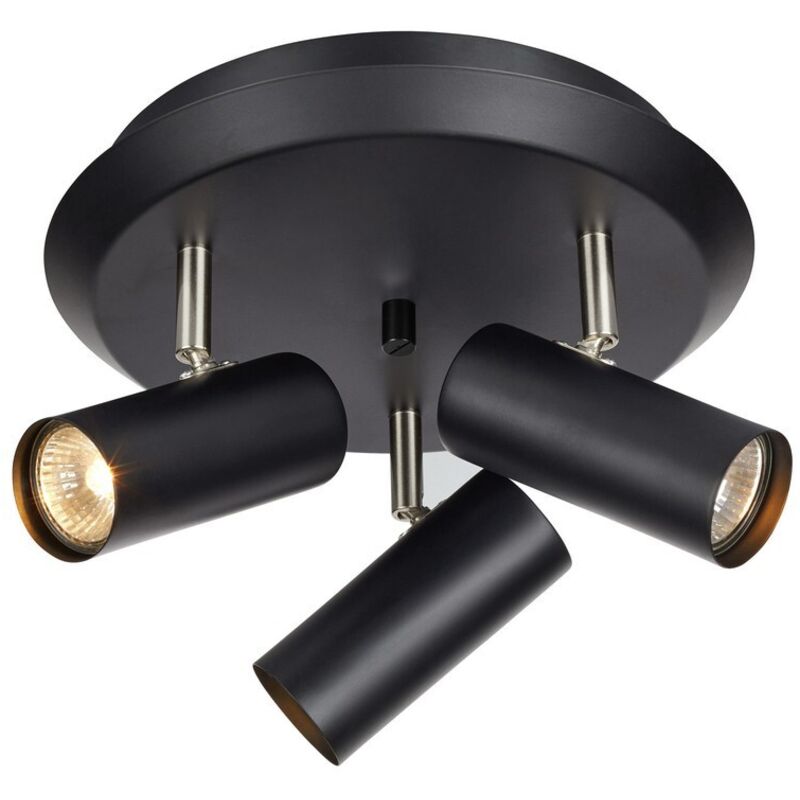 Markslojd - barcelona - Lámpara de racimo de foco de techo interior de 3 luces Negro, GU10