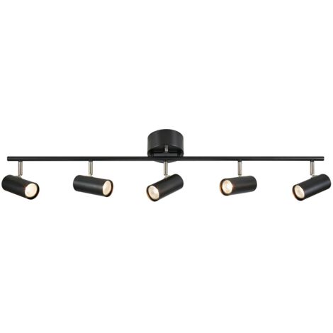 Markslojd BARCELONA - Plafonnier de barre de projecteur d'intérieur à 5 ampoules, noir, GU10
