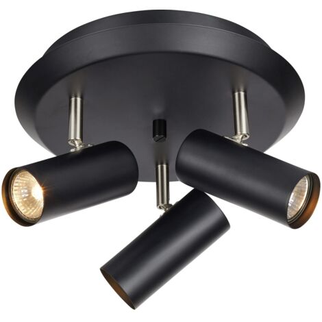 Markslojd BARCELONA - Plafonnier intérieur à 3 ampoules en grappe, noir, GU10
