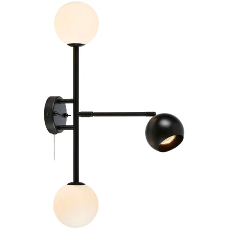 Markslojd BESIDE Wall 3 Globe Light Noir, Blanc