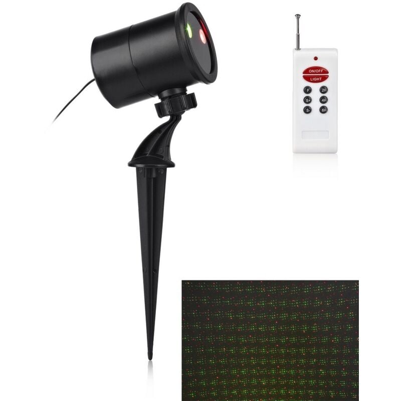 Capitol - Proiettore laser per esterni natalizi a 2 luci Spike Light nero IP44 - Markslojd