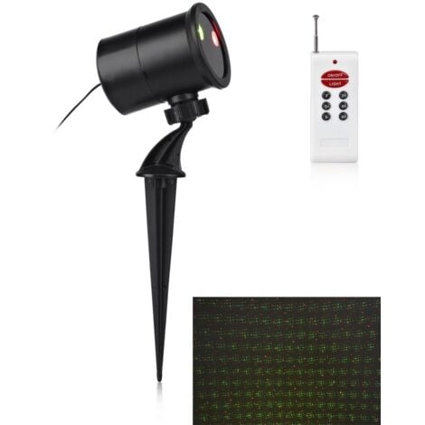 Markslojd CAPITOL - Proyector láser navideño de 2 luces para exteriores Spike Light negro IP44