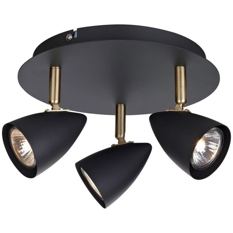 Ciro - Lámpara Cluster para focos de techo de 3 luces Negra, GU10 - Markslojd